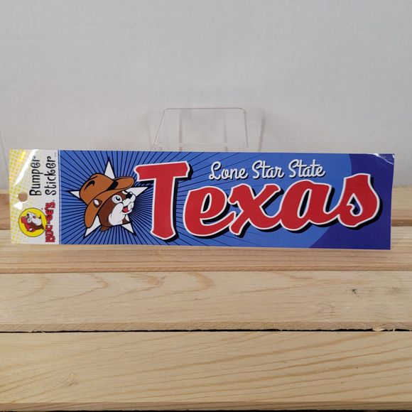 Buc-ee's Lone Star State Texas Bumper Sticker 10.5" X 3" NEW - Picture 1 of 2